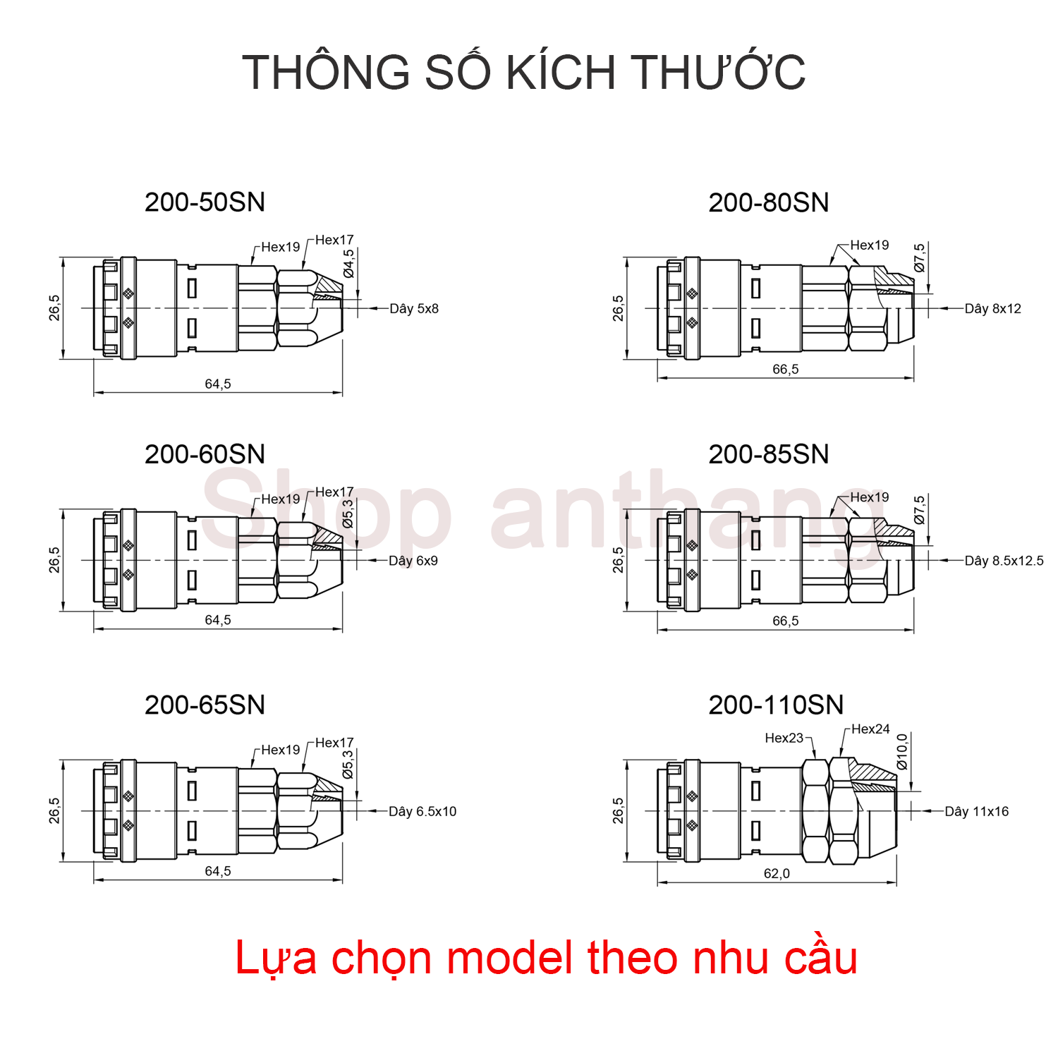 Khớp nối nhanh khí nén một chạm 200-SN, Nitto - Nhật Bản