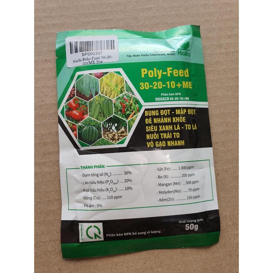 SET 5 GÓI PHÂN BÓN LÁ POLY-FEED 30-20-10+ME CHẤT LƯỢNG CAO