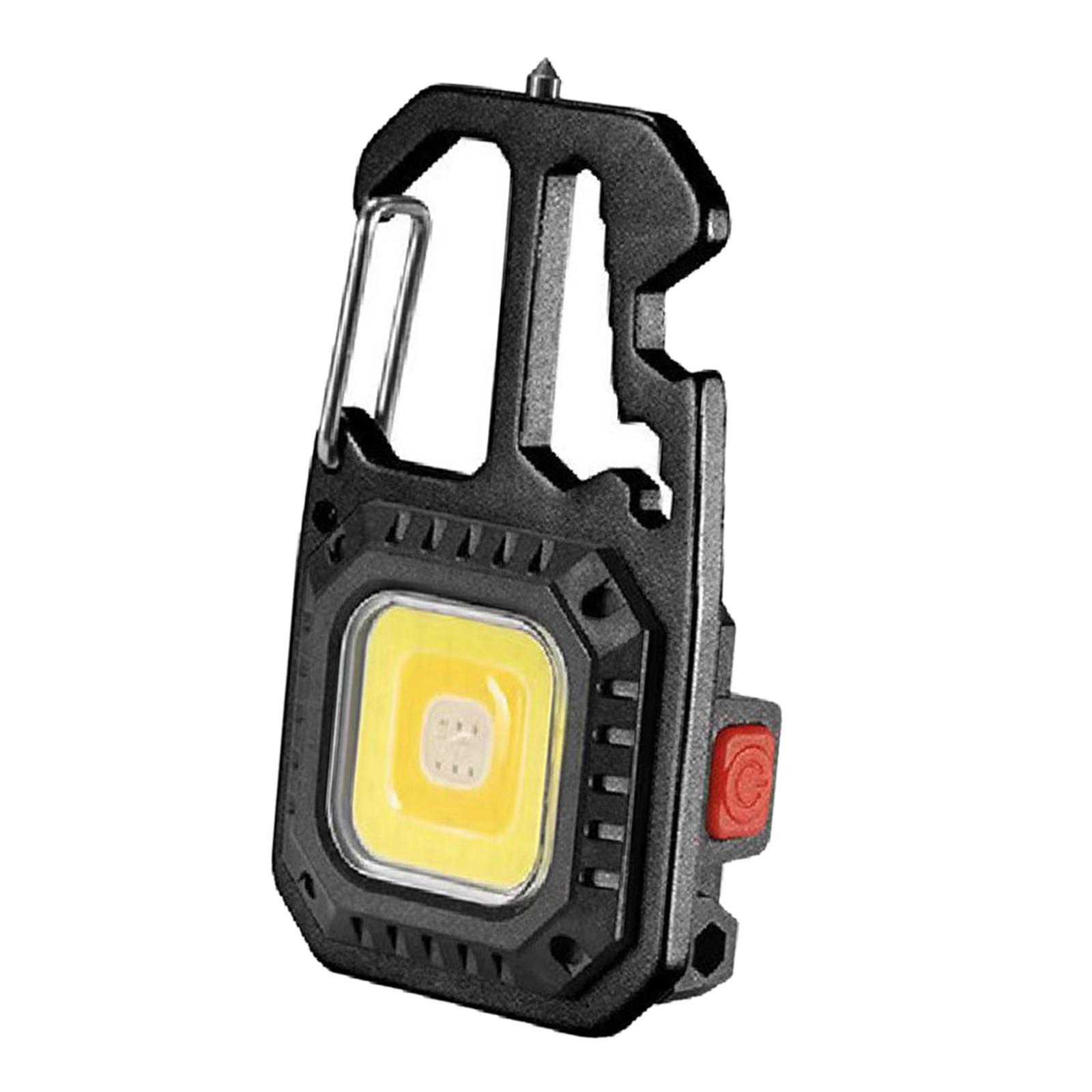 COB Keychain Flashlight Bottle Opener 3 Modes for Climbing Travel Fishing