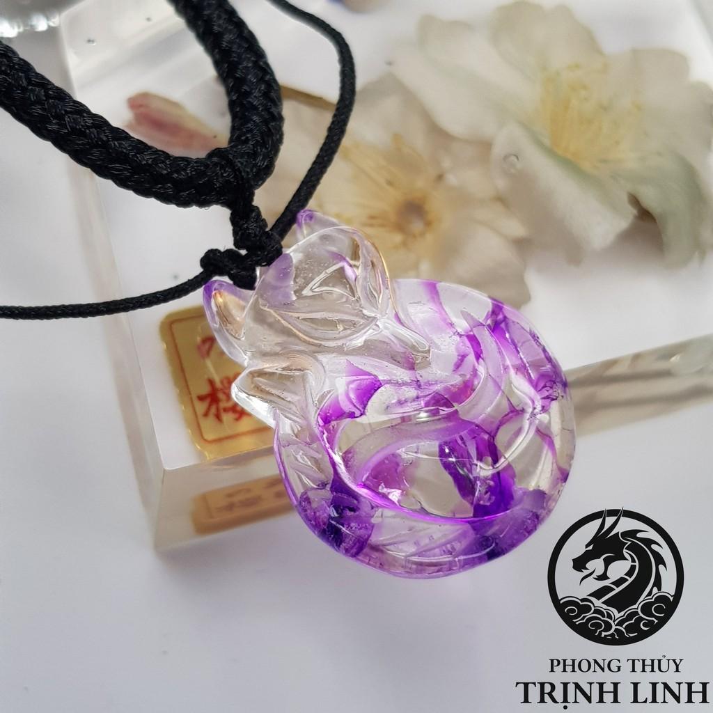VÒNG CỔ CỬU VỸ HỒ LY TÍM HUYẾT RỒNG