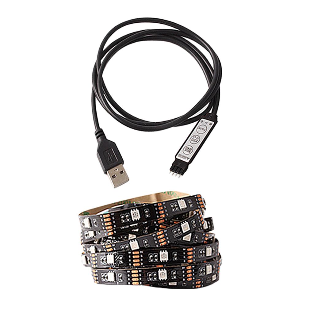 Bluetooth Control RGB LED Dải ánh Sáng USB Xe Hơi TV Trở Lại
