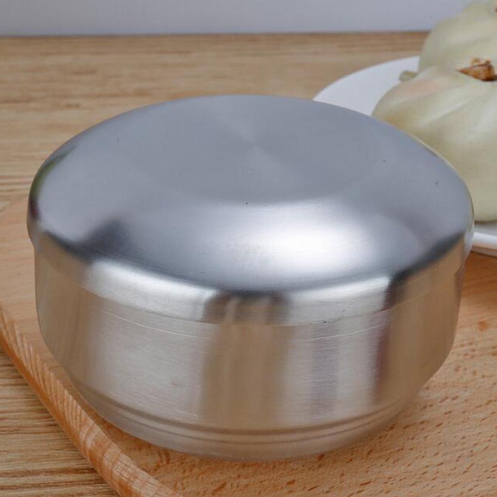 Stainless Steel Lunch Bags Round Lunch Box Food Bento Container Kid with Lid