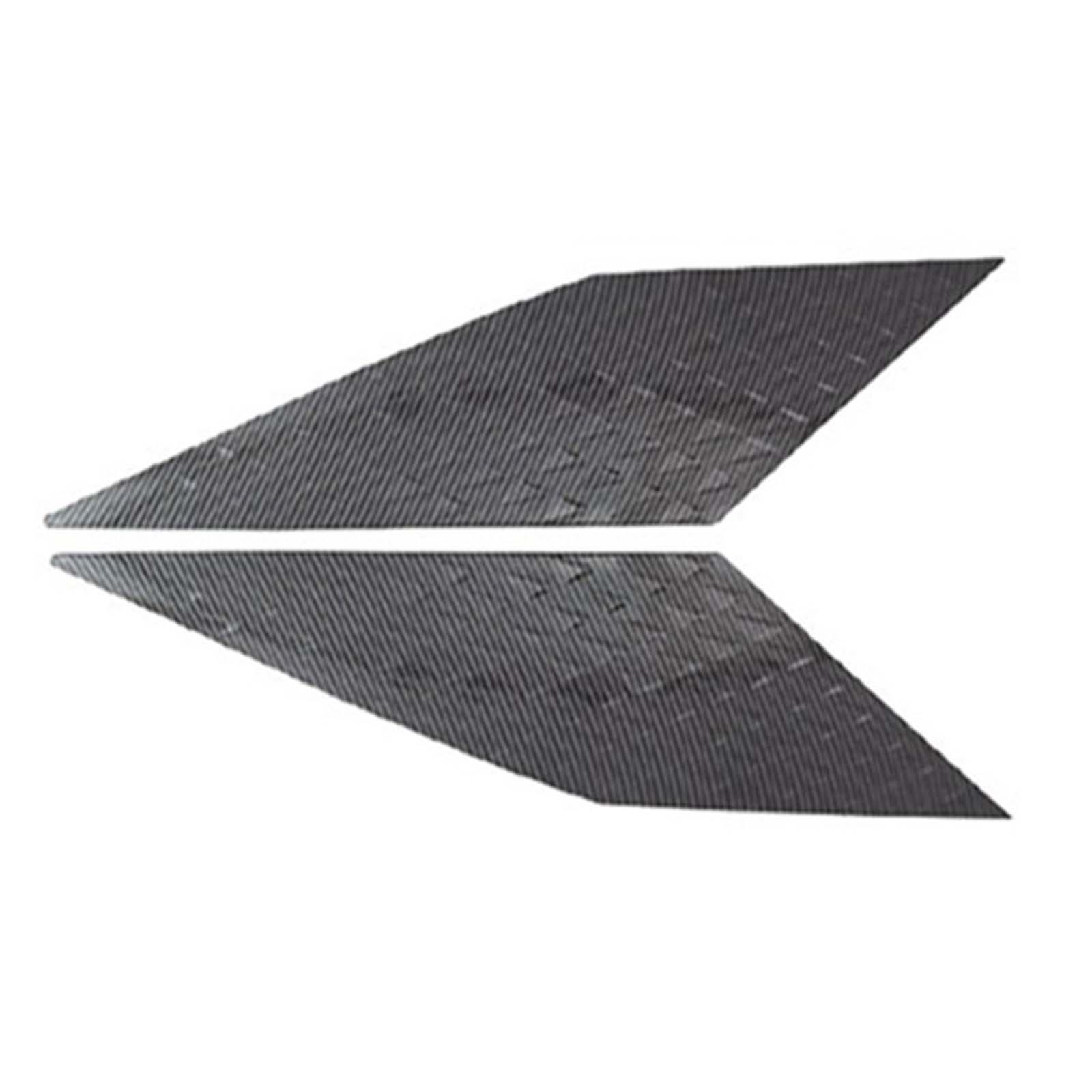 Rear Spoiler Wing Side Window Trim Covers Carbon Fiber