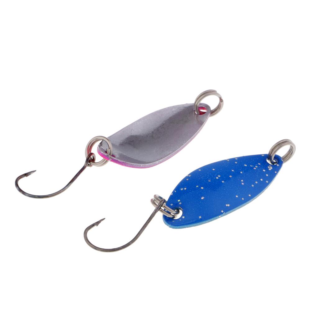 8 Pieces Fishing Lure Bait Metal Hard Baits Fishing Spoon Lure Colorful Tool