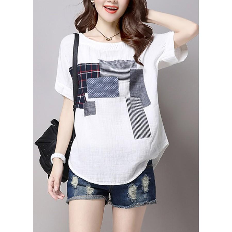 Áo sơ mi nữ oversize OVER01, chất thô đũi mềm mát, thích hợp mùa hè, thời trang trẻ
