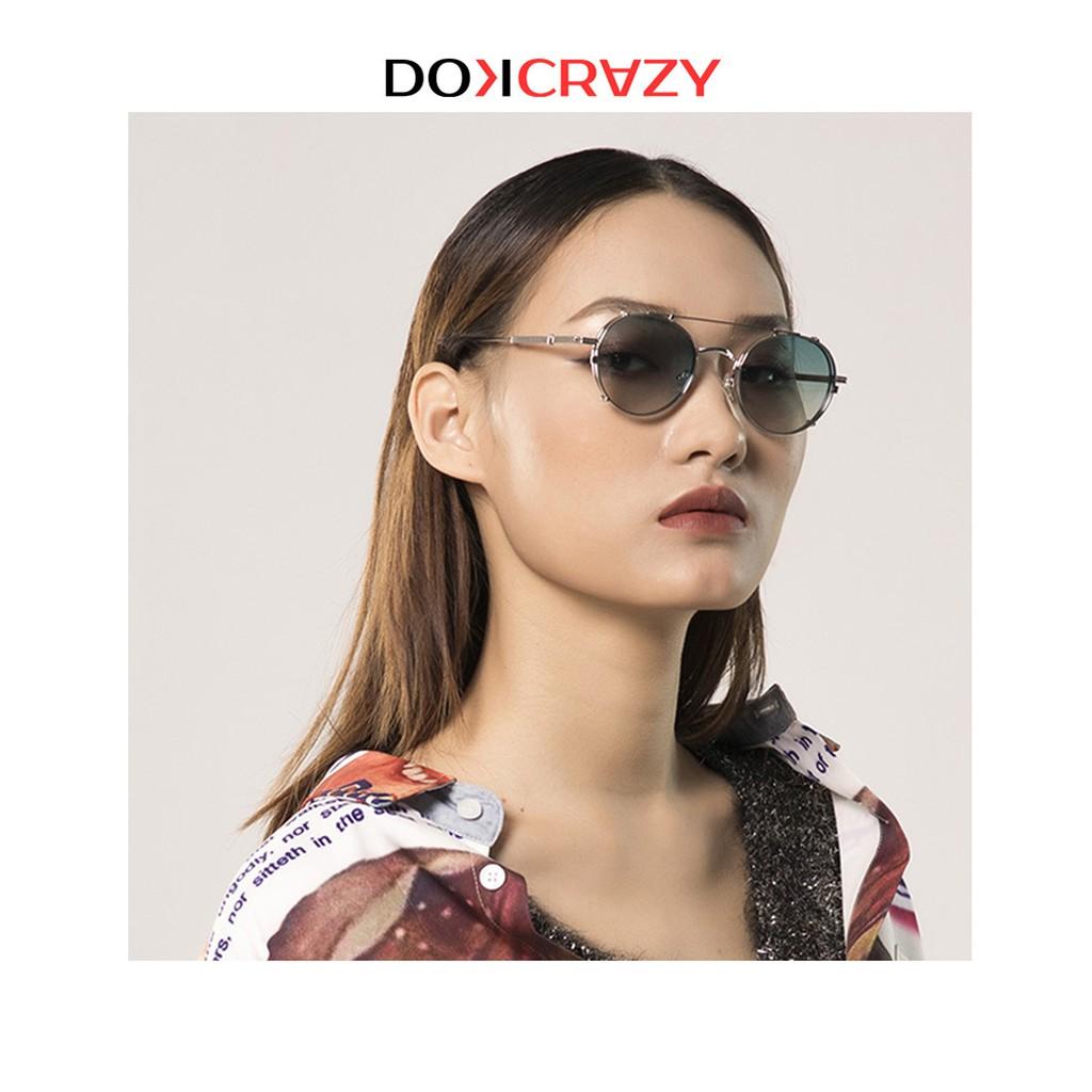 Kính mát râm cận clip on DABLO local brand DOKCRAZY thời trang nam nữ gọng tròn mắt râm ngầu phân cực chống tia UV retro