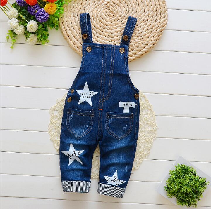 BibiCola Mùa Xuân Thu Bé Áo Liền Quần Jeans Quần Áo Sơ Sinh Trẻ Em Denim Áo Liền Quần Áo Liền Quần Cho Bé/Trẻ Sơ Sinh Bé Gái Yếm Quần