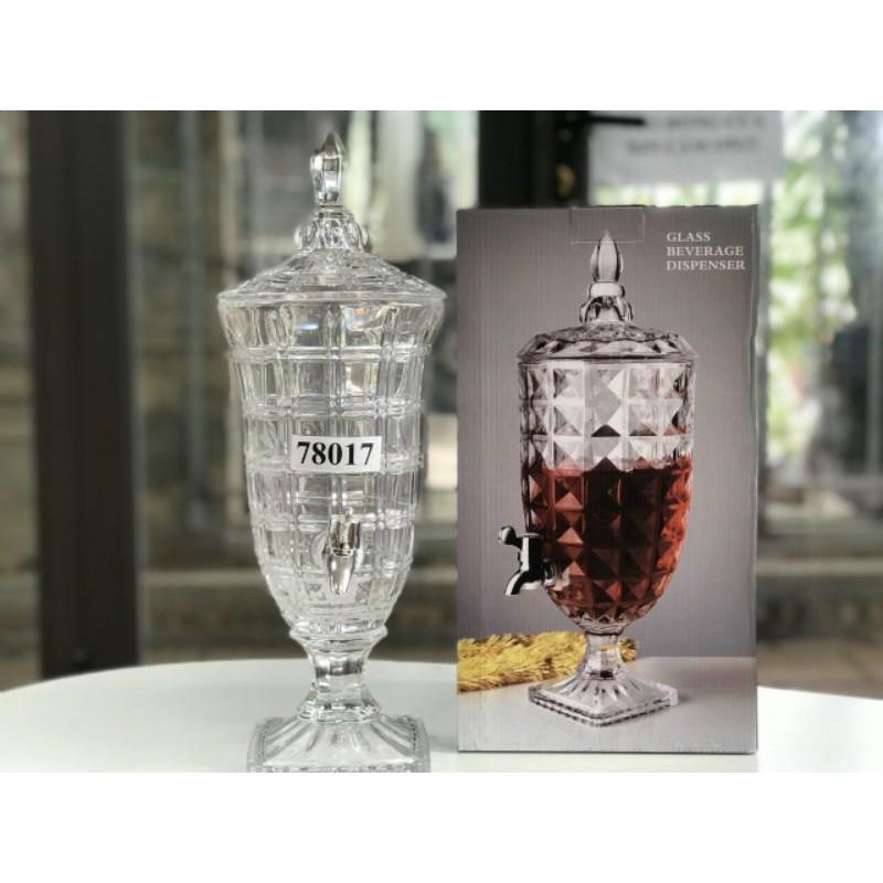 Bình thủy tinh ly cúp đựng rượu, nước lọc 2.5 Lít