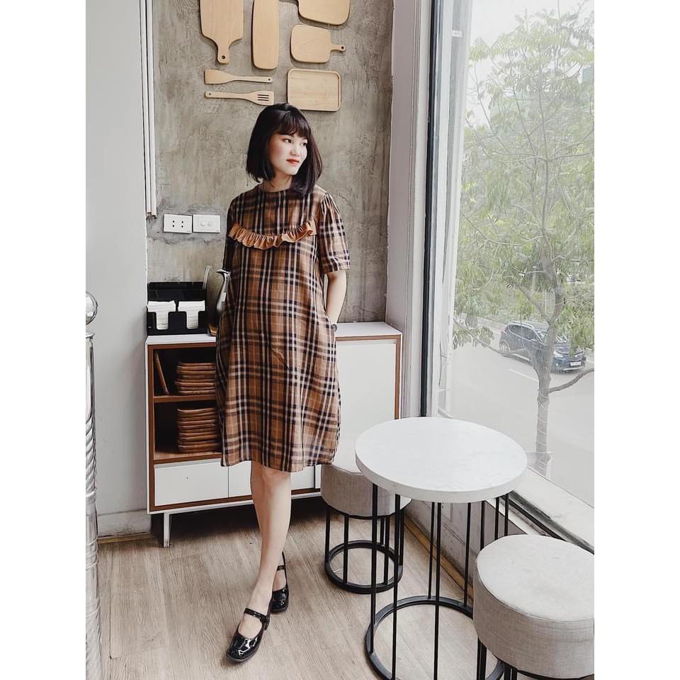 Váy bầu cao cấp mặc đi làm, đi chơi điều đượcchất kẻ thô Hàn siêu đẹpfree size 43~68kg