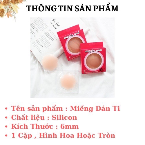 Hộp 2 Miếng Dán Ngực Nhủ Hoa Silicon Siêu Dính Dễ Thương Thoải Mái Tiện  Lợi Tái Sử Dụng Nhiều Lần