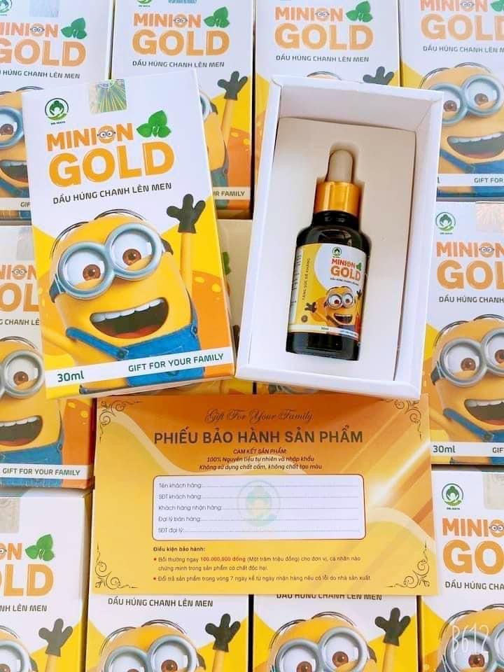 Dầu Húng Chanh Minion Gold 30ml Cho Bé