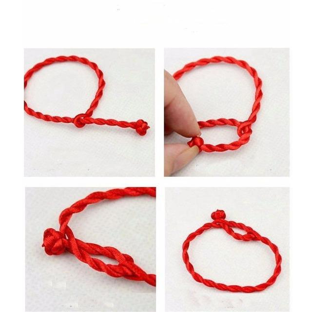 Bộ dây chuyền bạc 925 và vòng tay chỉ đỏ nam/nữ