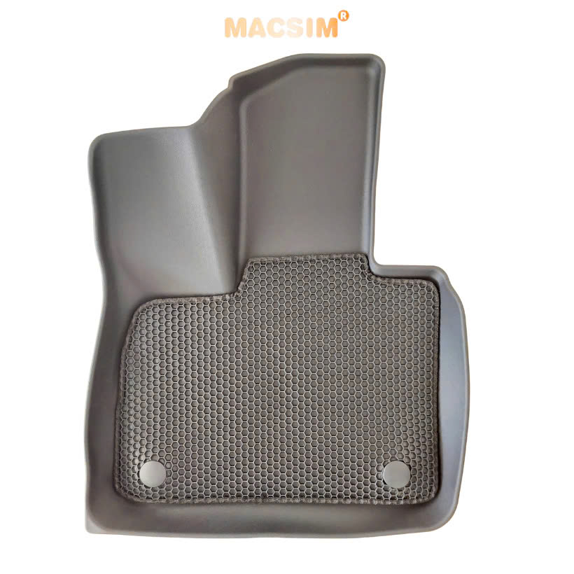 Thảm ô tô sd3 2 lớp dạng lưới lục giác Vinfast VF9- 7 chỗ  (màu đen) - bề mặt cao su siêu sạch - Macsim