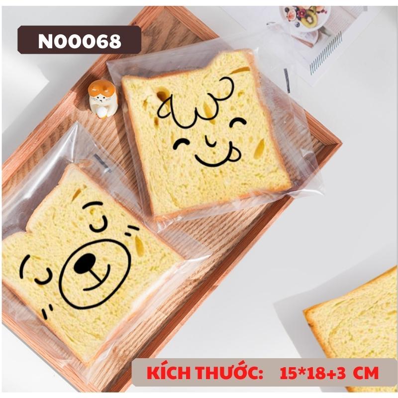 Túi Bánh Bánh Mì Sandwich Lát Cookies Quy Bánh Ngọt Trong Suốt Dán Ni Lông In Hình Họa Tiết