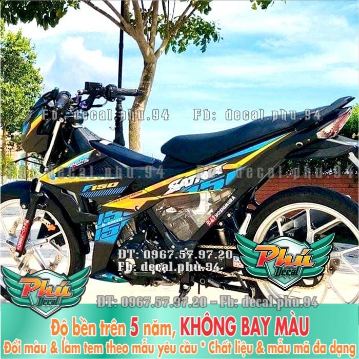 Tem rời Satria FI xe đen