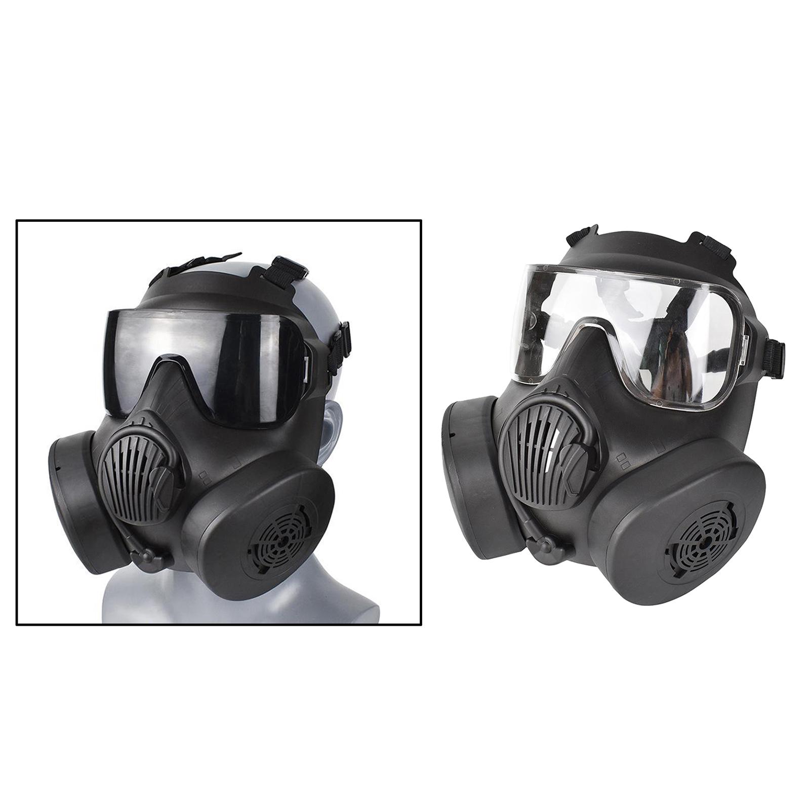 Protective Mask, Safety Full Face Eye Protection Dummy Toxic Gas Mask with Adjustable Strap for BB Gun CS Cosplay Costume Halloween