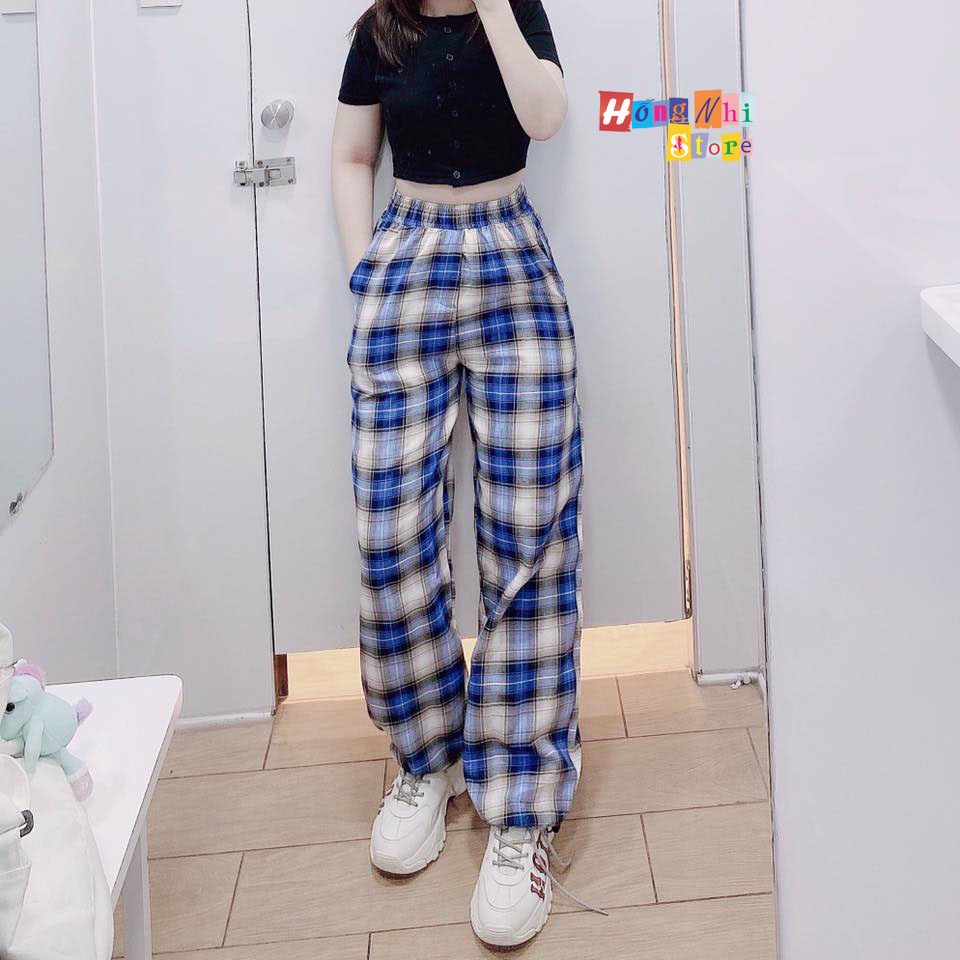 Quần Caro Dây Rút Lai - Quần Caro Lưng Thun Bo Lai Long Caro Pant - MM