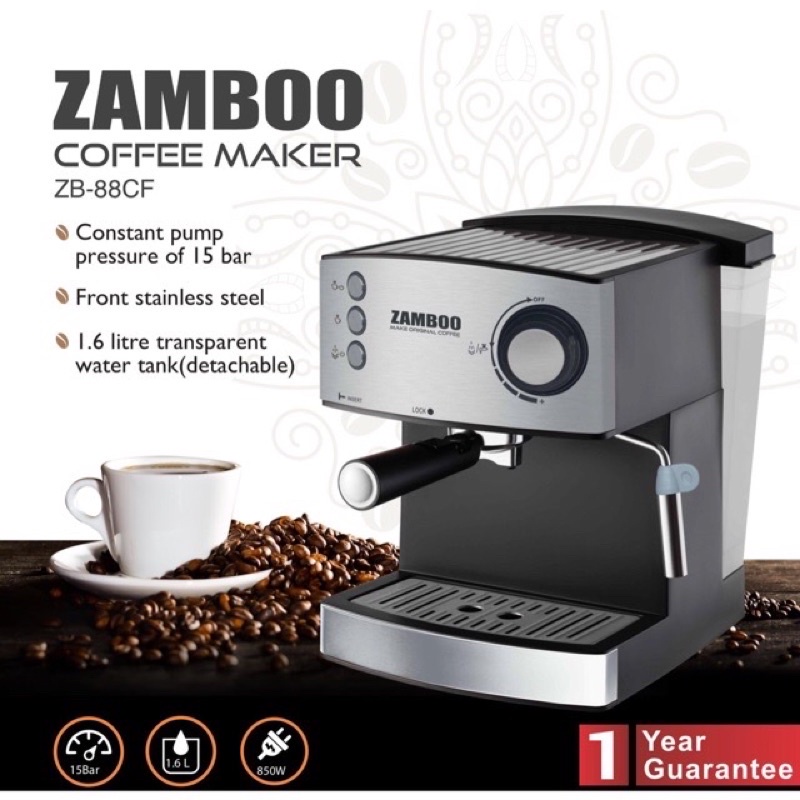 MÁY PHA CÀ PHÊ ZAMBOO ZB-88CF Hàng Chính Hãng