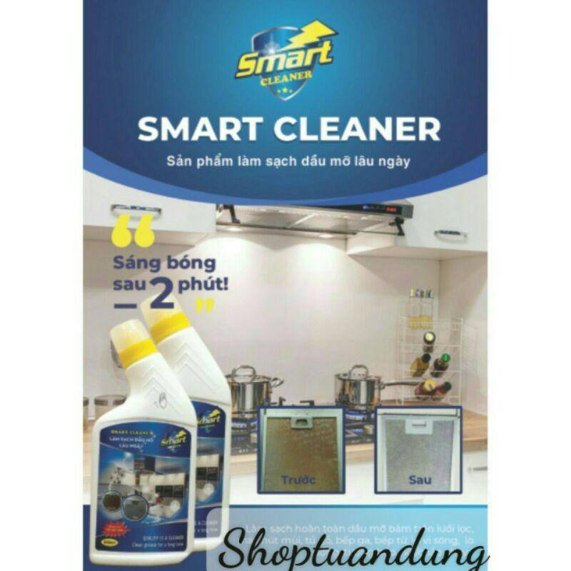 Combo 4 Chai Nước Tẩy Rửa SMART:u Tẩy kính siêu sạch, sen vòi inox, Tẩy dầu mỡ đồ nhà bếp, dung dịch làm sạch đồ sứ