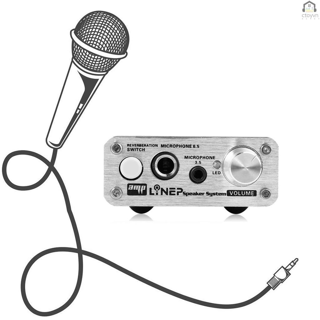 Bộ khuếch đại âm thanh micro mini A907 2 kênh cho Karaoke