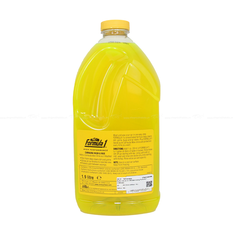 Nước Rửa Xe Cao Cấp FORMULA 1 615032 1.9L