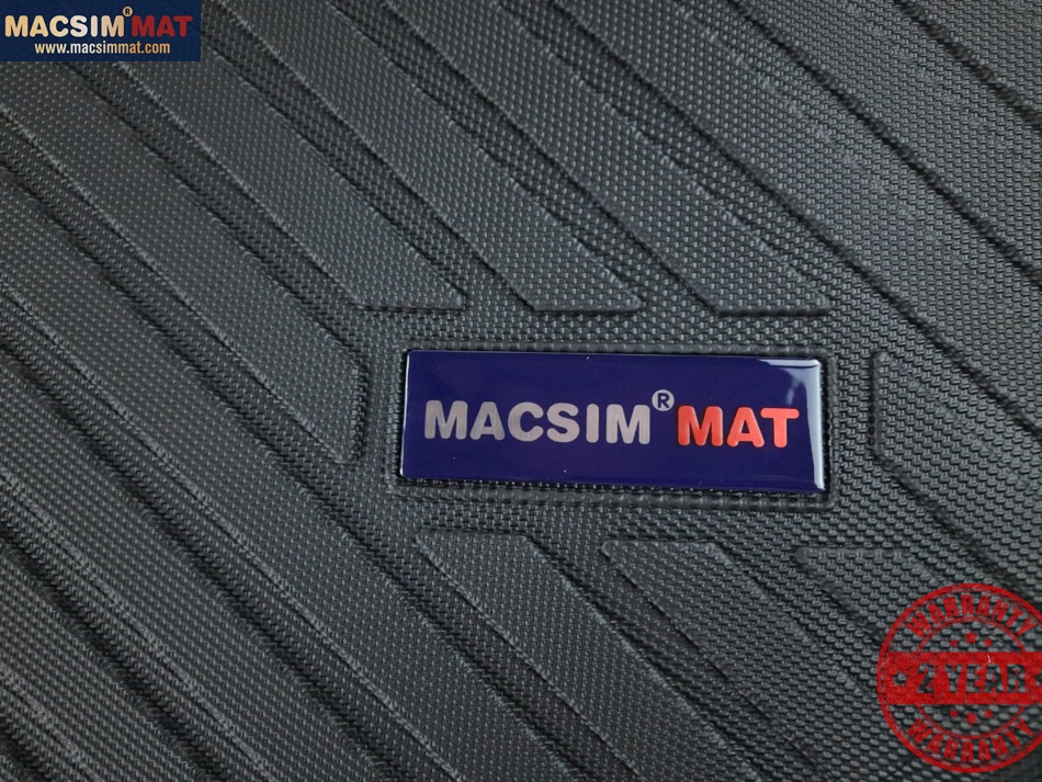 Thảm lót cốp xe ô tô Hyundai Santafe 5 chỗ 2017-đến nay nhãn hiệu Macsim chất liệu TPV cao cấp màu đen(DT09)