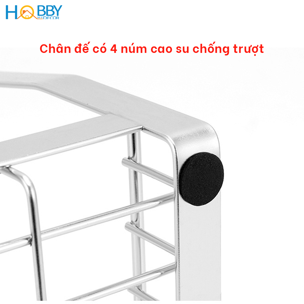 Kệ đựng gia vị 3 tầng để chai lọ nhà bếp đa năng Hobby Home Decor 3TGV inox 304