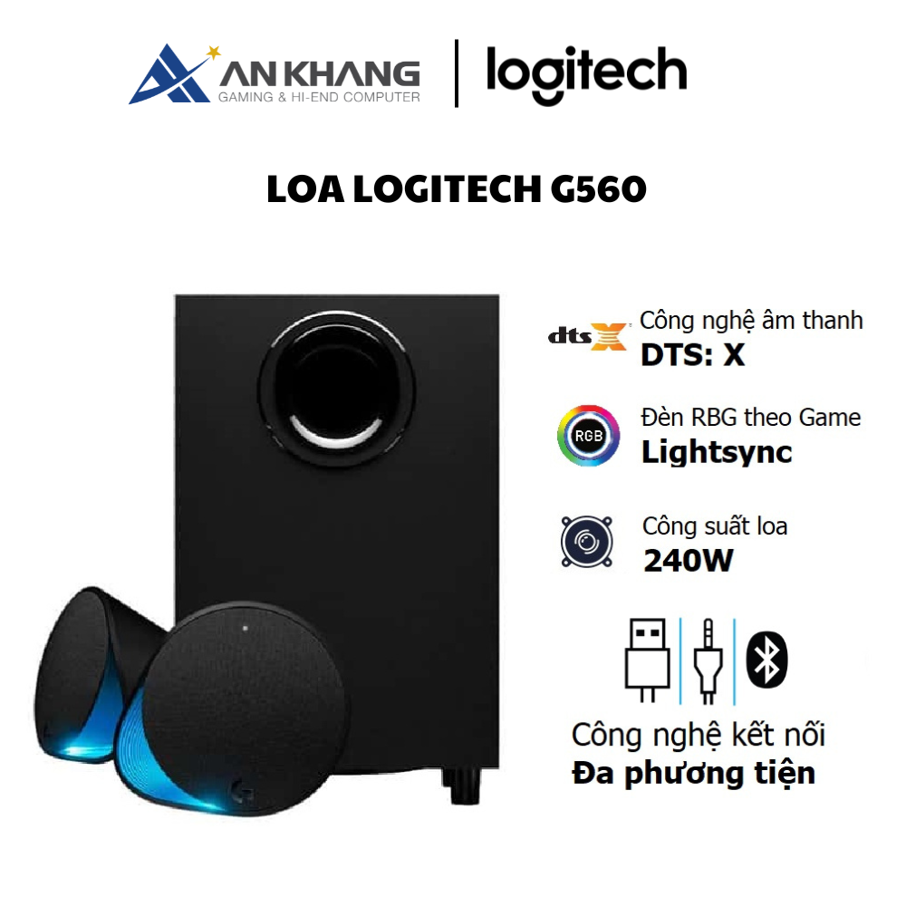 Loa Logitech G560 LIGHTSYNC - Hàng Chính Hãng - Bảo Hành 12 Tháng [Lỗi 1 đổi 1]