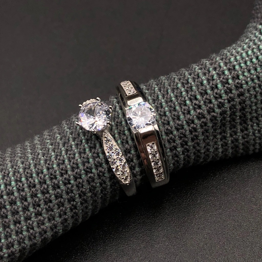 Nhẫn Đôi Nhẫn Cặp Bạc Valentine Ring BẠC HIỂU MINH NC659