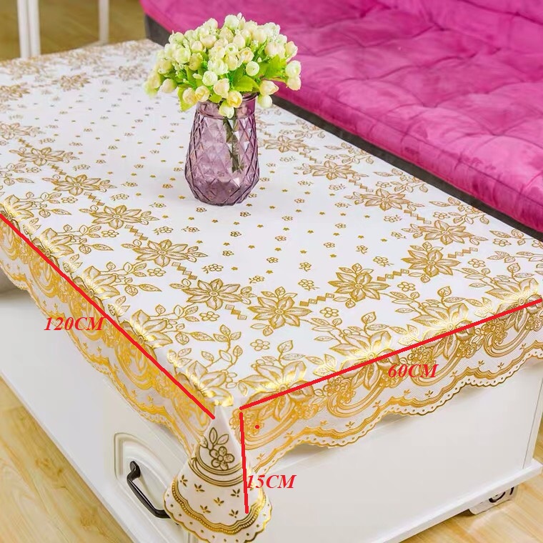 Khăn trải bàn 3D in nổi 90*150cm sang trọng, bền đẹp, ít nhàu không sờn, không phai màu, không thấm nước, chống thấm dầu mỡ, dễ lau chùi