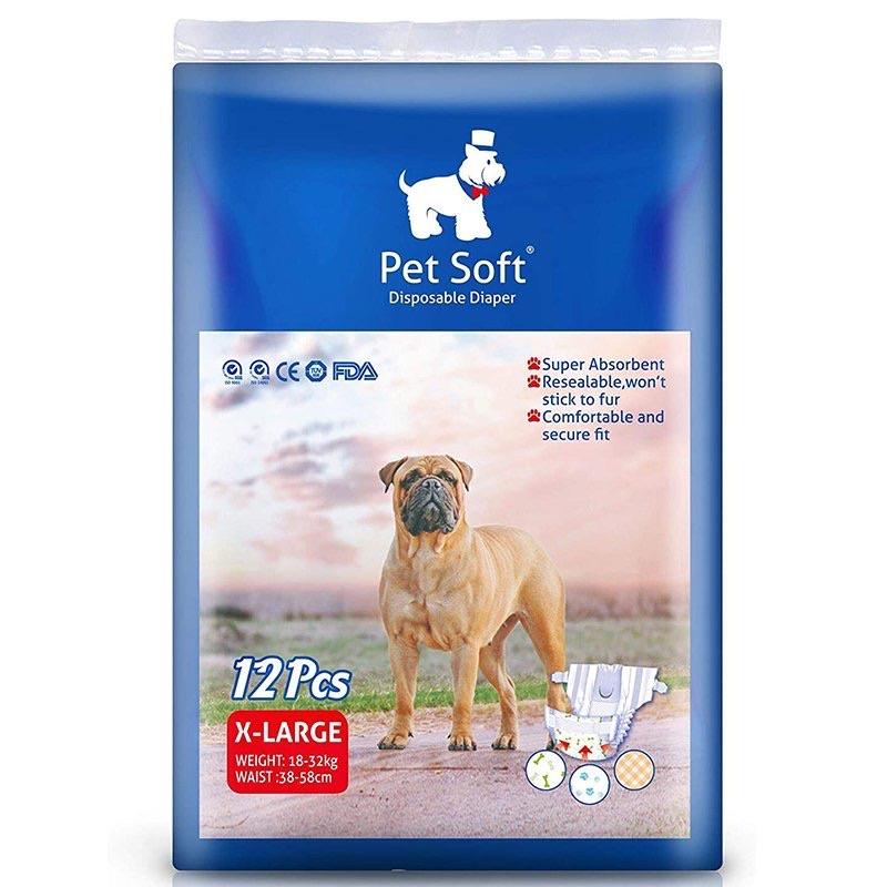 Tả cho chó, Bỉm chó, Bỉm vệ sinh chăm sóc thú cưng cho Chó Cái Pet Soft 1 bịch 12 chiếc