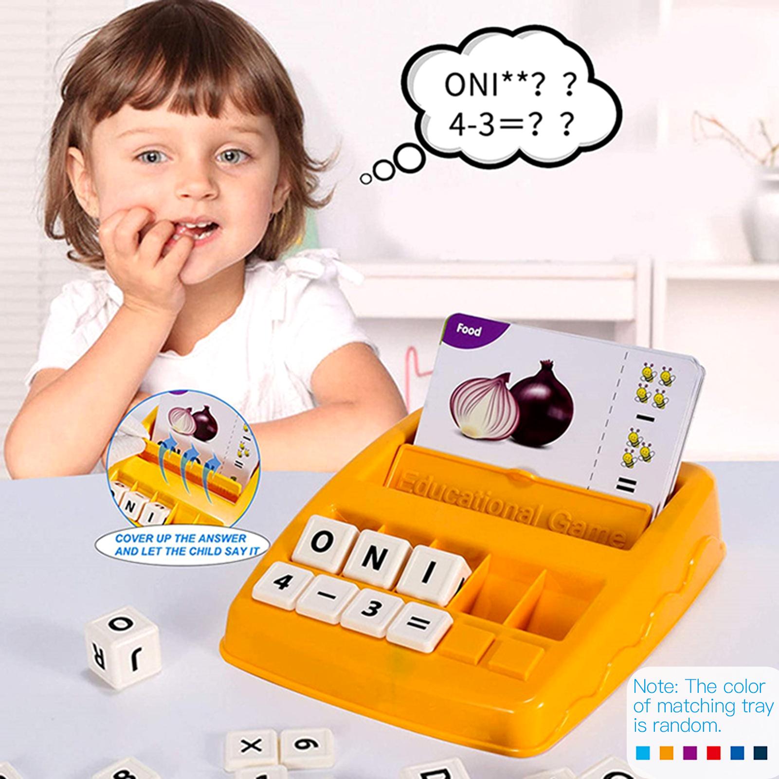 2 in 1 Matching Letter Game Number Math Counting Alphabet Word Spelling Object Recognition Preschool Educational