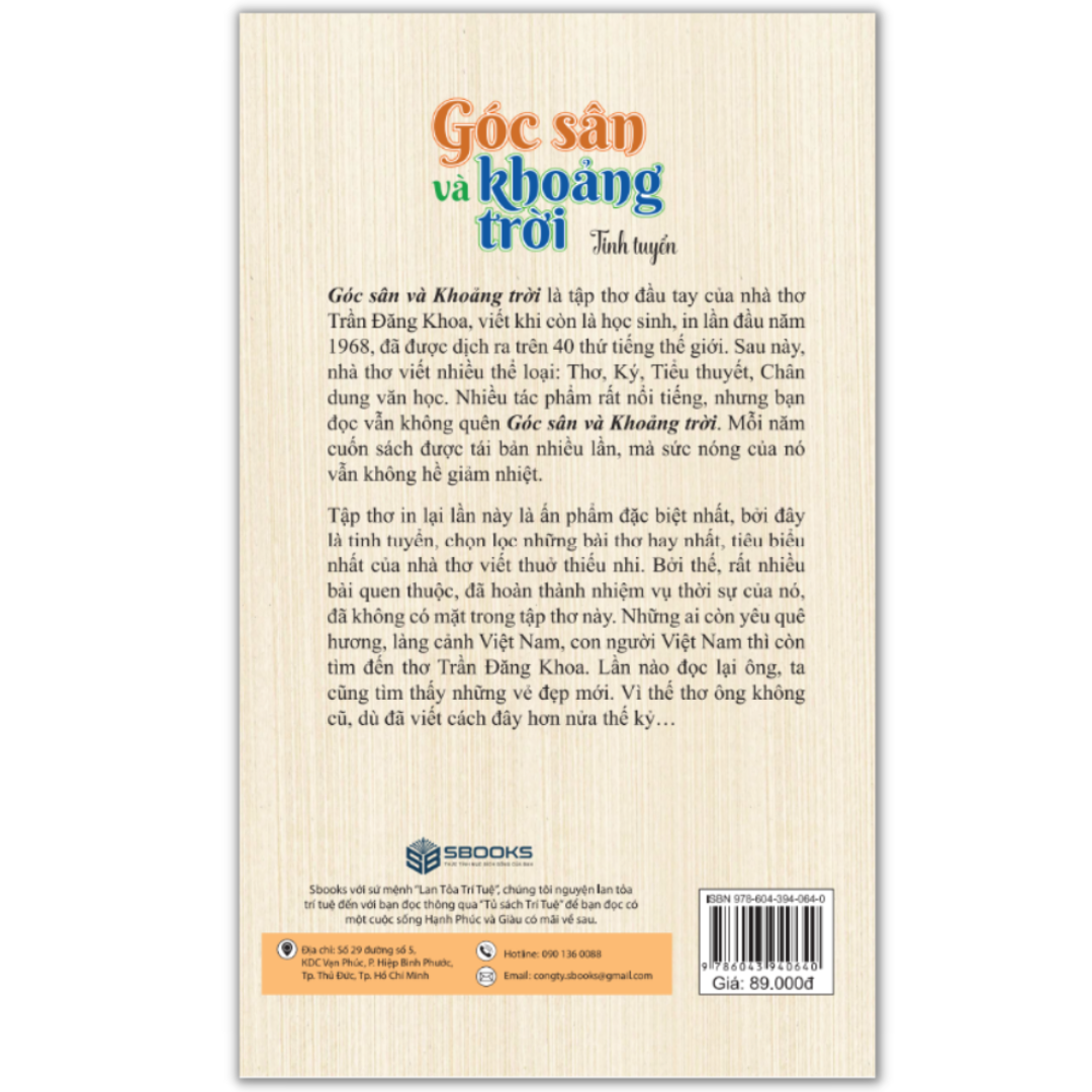 Sách - Góc Sân Và Khoảng Trời - Sbooks