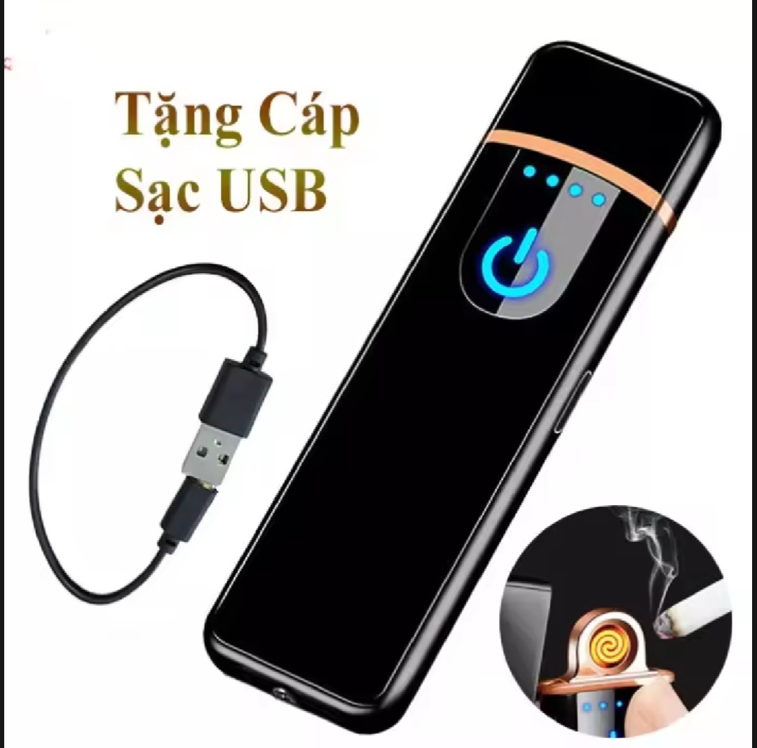 BẬT LỬA ĐIỆN PLAMAS VÀ CẢM ỨNG VÂN TAY CÓ ĐÈN LED CHỐNG NƯỚC PIN KHỦNG SANG TRỌNG ĐẸP CHẤT LƯỢNG