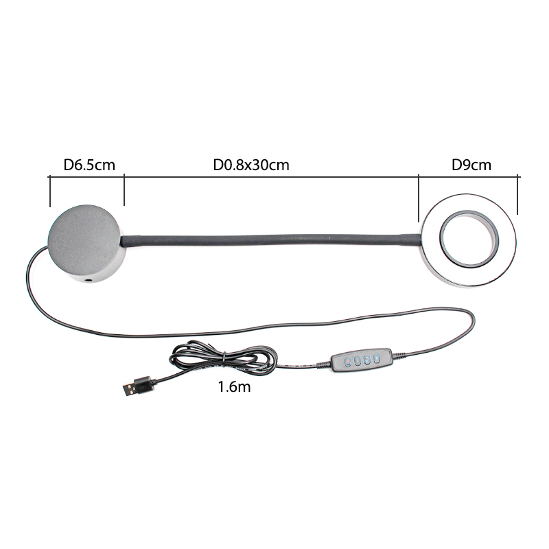 Đèn led đọc sách gắn tường WL809, ánh sáng 3 màu, có điều chỉnh độ sáng 5V-5W