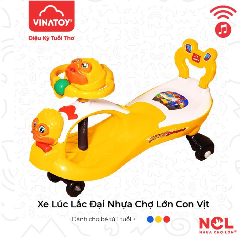 Xe Lắc Trẻ Em Đại Nhựa Chợ Lớn hình Con Bò (Có nhạc) Dành Cho Bé Từ 2 - 4 Tuổi - M1904B-X3B