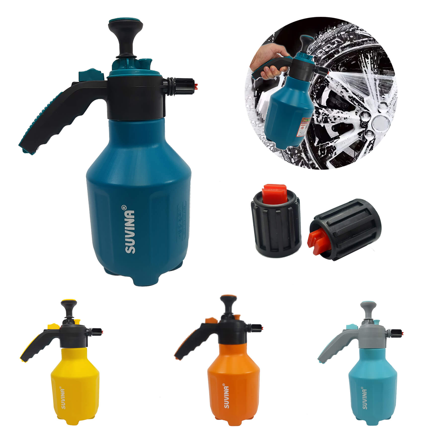 Bình Xịt Bọt Tuyết Rửa Xe Mini, Thể Tích 1,5 Lit SU1.5L-05, Nhiều Màu Tùy Chọn, Bảo Hành 1 Tháng, Thiết Kế Kiểu Dáng Tiện Lợi, Khóa Xịt Tự Động Rảnh Tay, Chất Liệu Nhựa HDPE Siêu Bền,