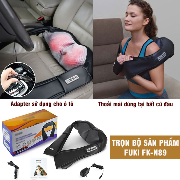 Máy massage vai lưng cổ Shiatsu FUKI FK-N89