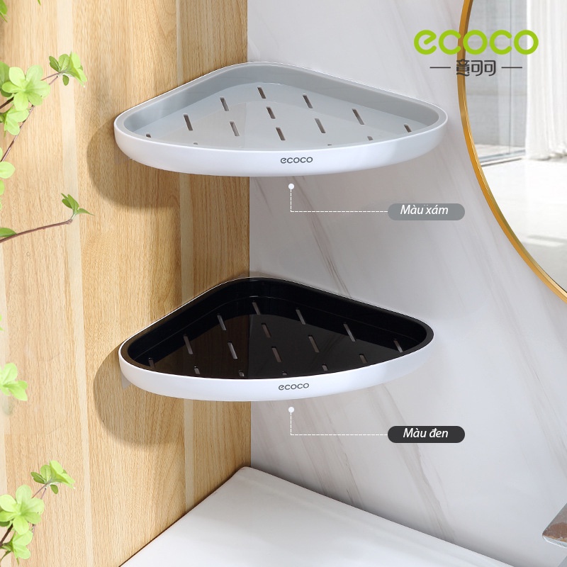 Kệ Góc Tam Giác Đựng Đồ Nhà Tắm Nhà Bếp Dán Tường Không cần Khoan Vít ZA49