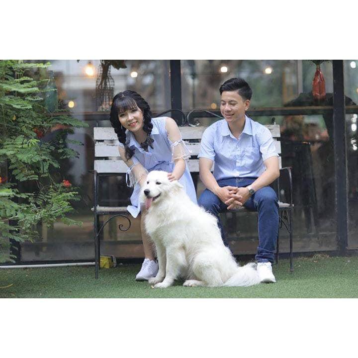 Áo đôi FREESHIP Set áo váy đôi sơ mi nam nữ chụp cưới đi biển màu xanh COUPLE AV14