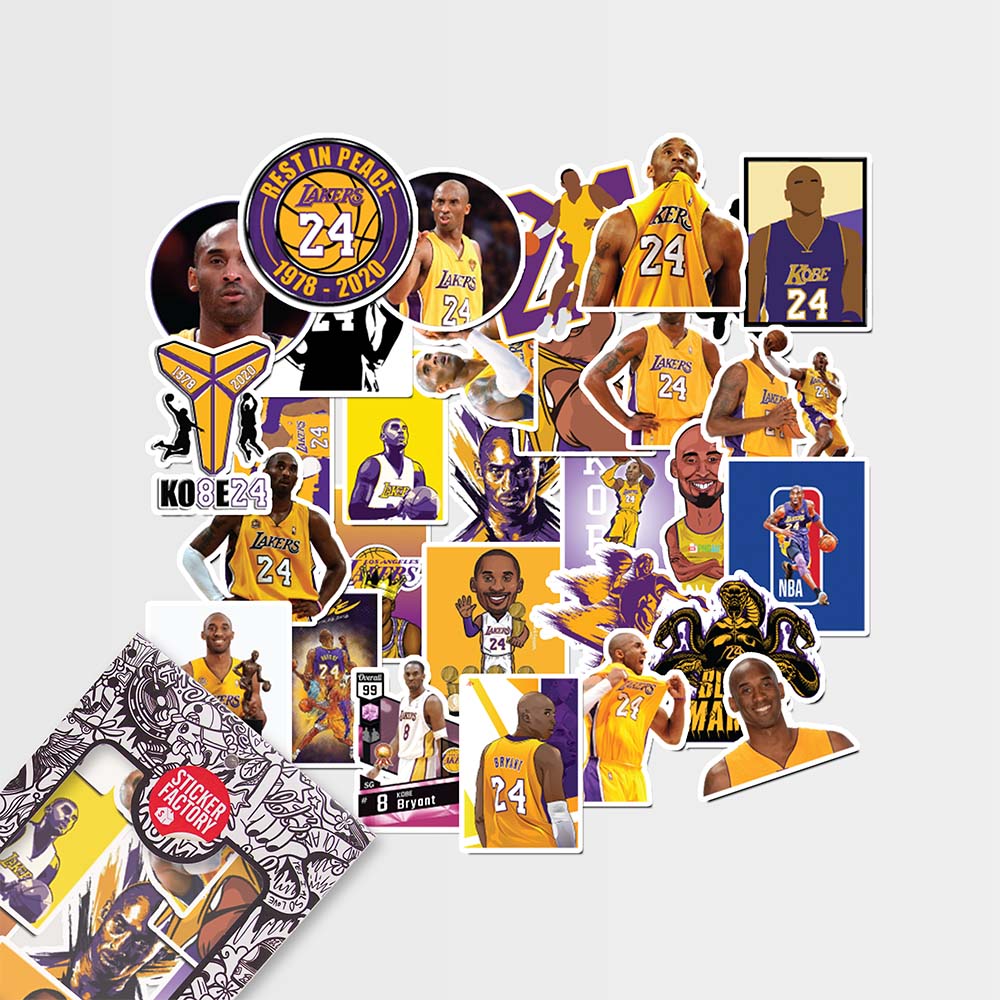 Kobe Bryant - Set 30 sticker hình dán