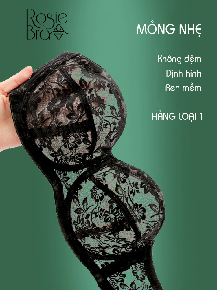 Áo Lót Nữ Ren Mềm Không Dây Không Đệm Có Gọng Chống Tụt Hàng Loại 1 B226