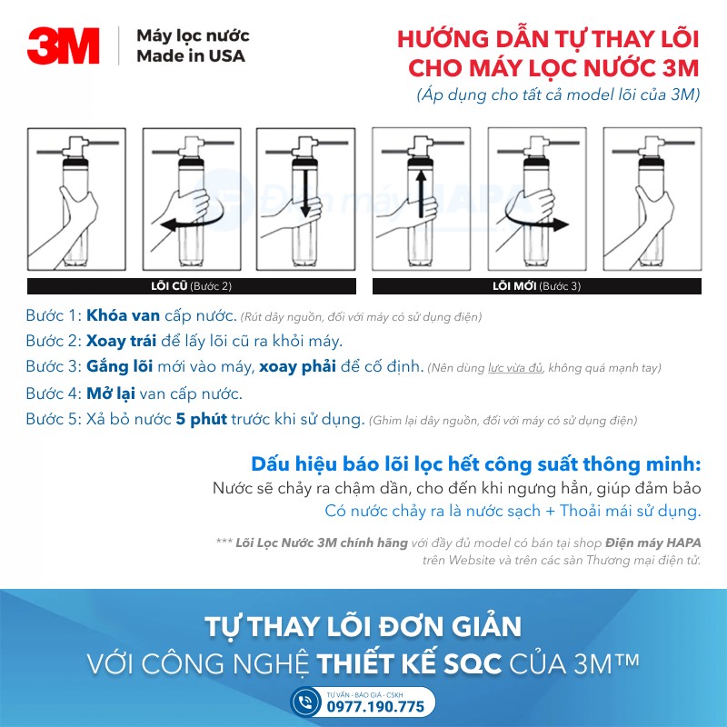 [SIÊU TỐC 2H] Lõi Lọc Nước 3M™ AP917HD-S Thay Cho Máy Lọc Tổng 3M AP904 - Nhập Khẩu Mỹ, Hàng Chính Hãng 3M - AP904 3M PREMIUM AP917HDS