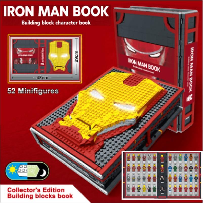 Đồ chơi Lắp ghép BOOK 52 Minifigures Sắt Bộ Sách Super Hero Nhân Vật Bộ Sưu Tập Siêu Anh Hùng Iron Man SPiderman 64075