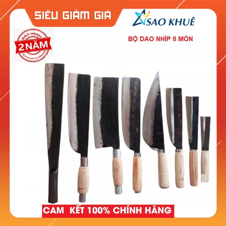 Bộ dao 8 món Đa Sỹ làm bằng nhíp xe cao cấp