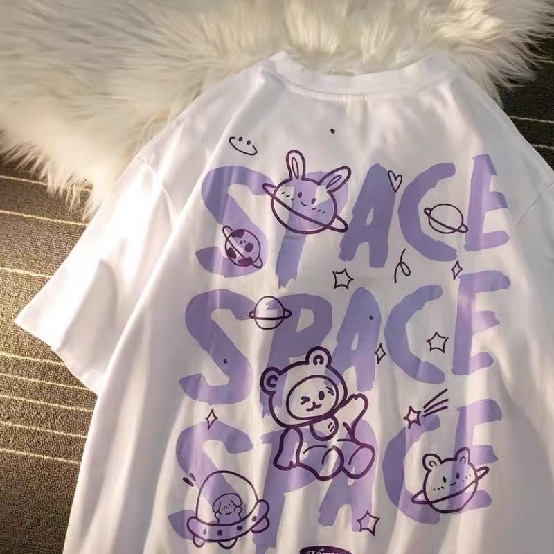 Áo Phông Unisex Form Rộng,Tay Lỡ,Cotton Oversize,Hình In Sắc Nét,Phong Cách Hàn Quốc TH205