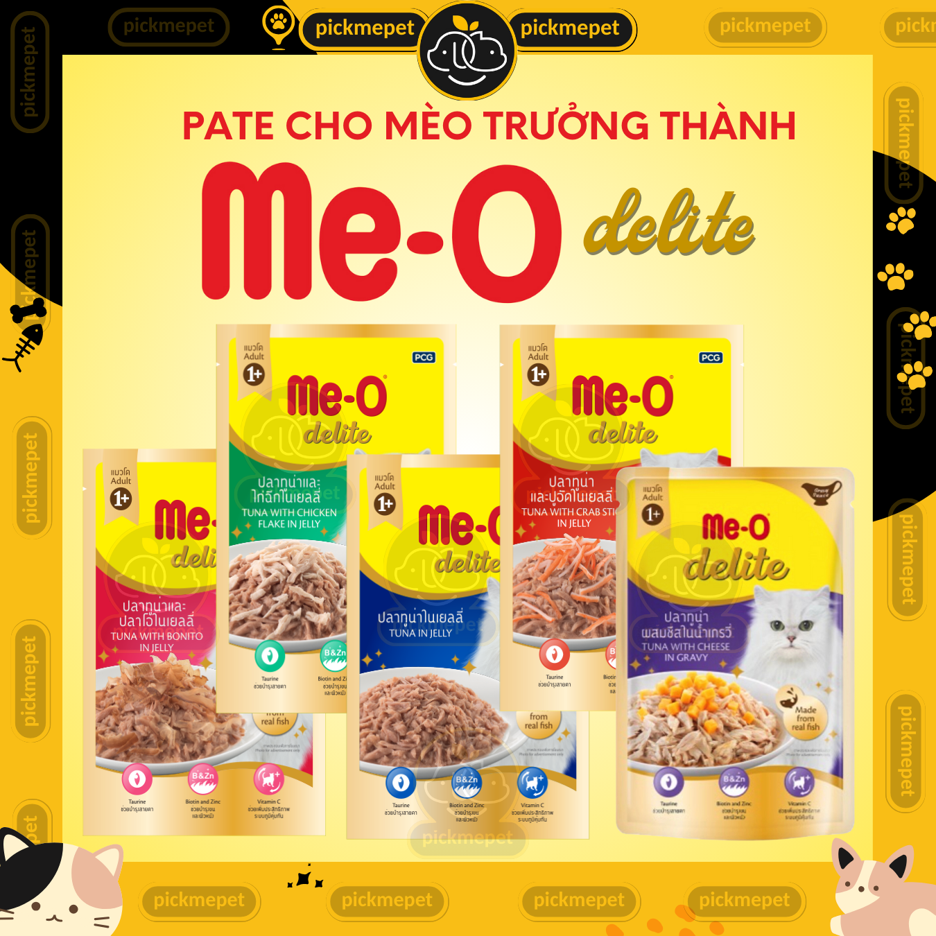 Pate Cho Mèo Trưởng Thành Me-0 Delite 70g