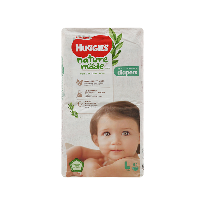 Tã dán siêu cao cấp Huggies size L 54 miếng (từ 9 - 14 kg)