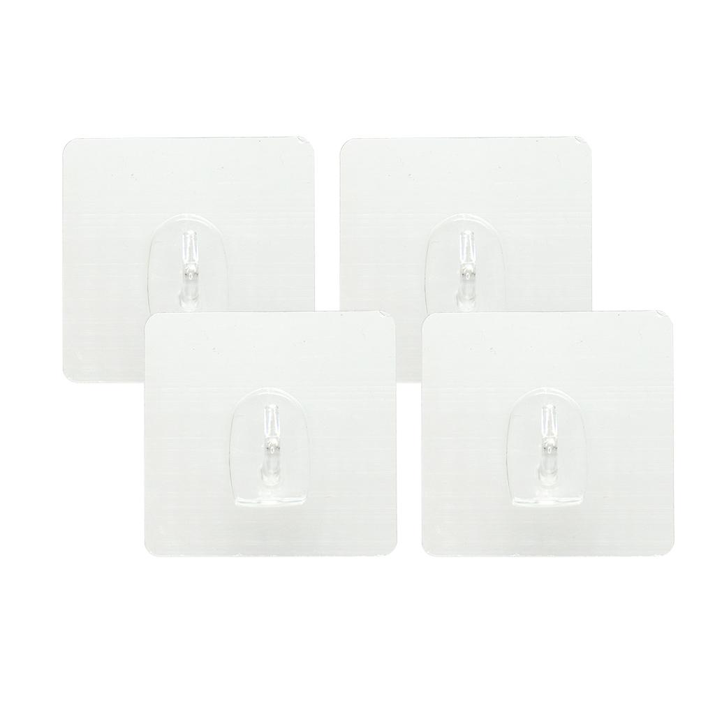 Wall Door House Home Square Plastic Self Adhensive Sticky Hook Hooks Holder