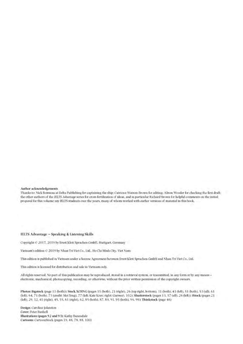 Sách IELTS Advantage Speaking & Listening Skills (Kèm CD)